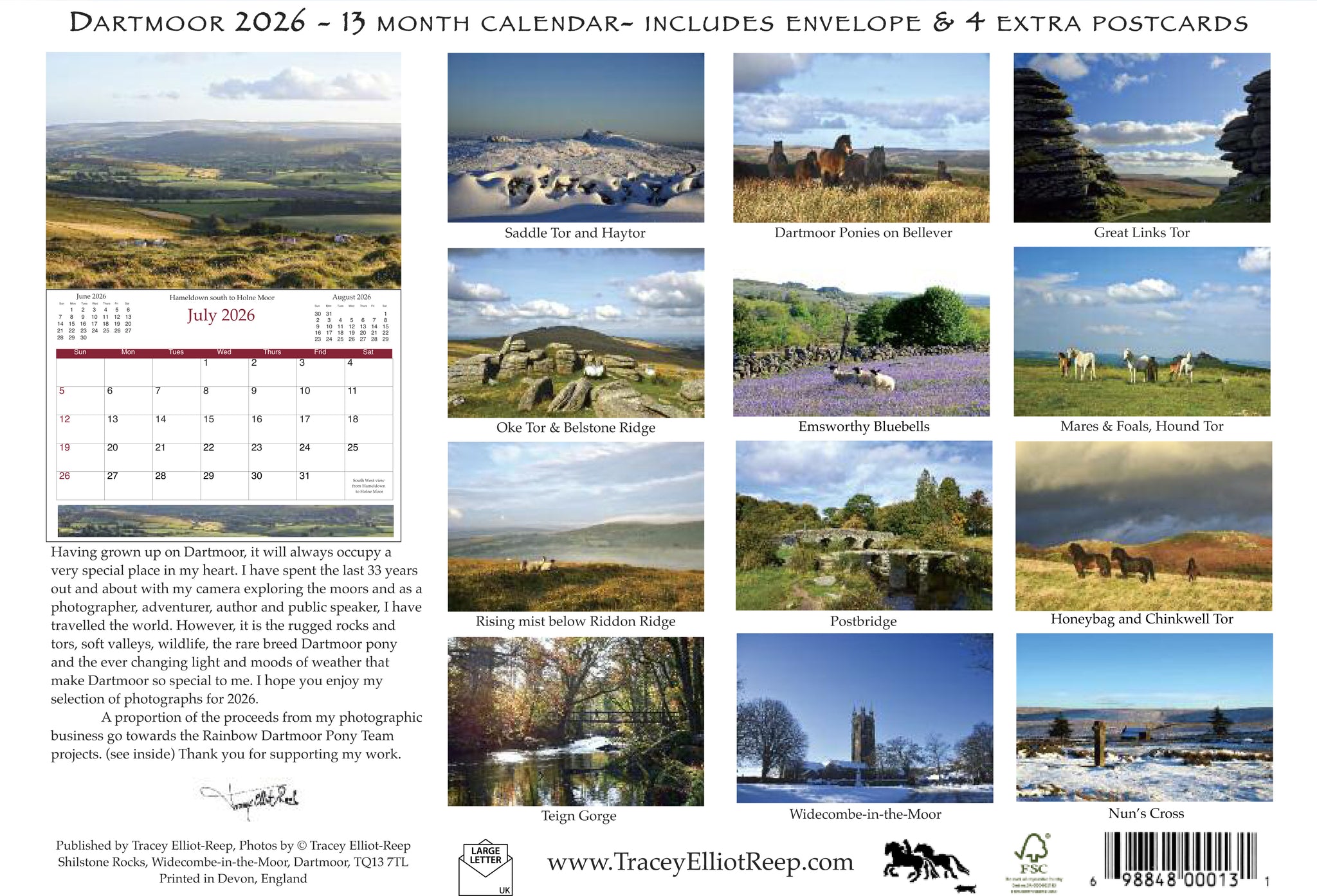 CA026 - Dartmoor 2026 Calendar home page