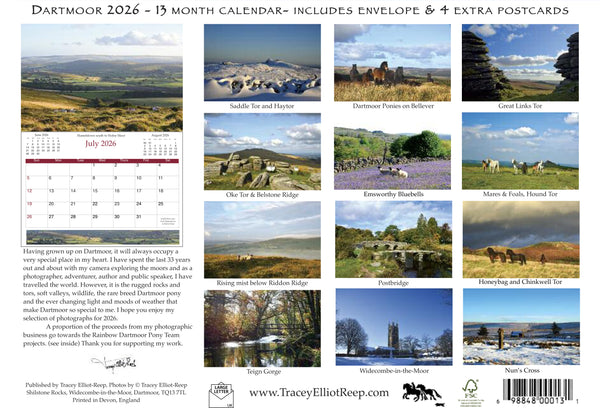 CA026x3 - Dartmoor 2026 Calendar (3 for £33)