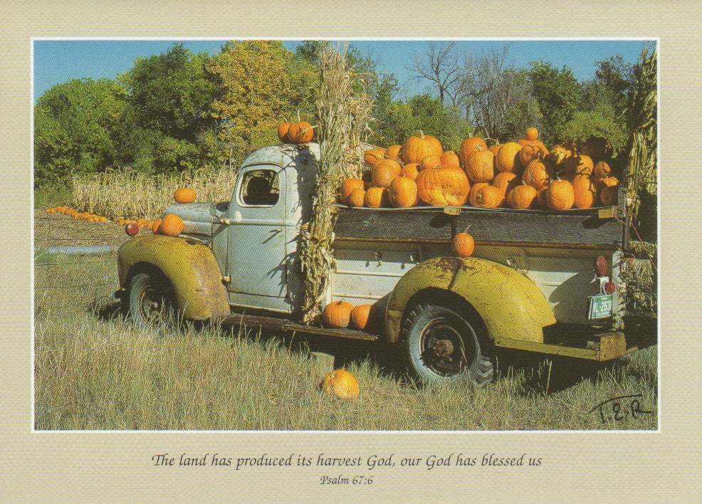 S027 - Pumpkin Harvest - Scripture Card - Rectangle