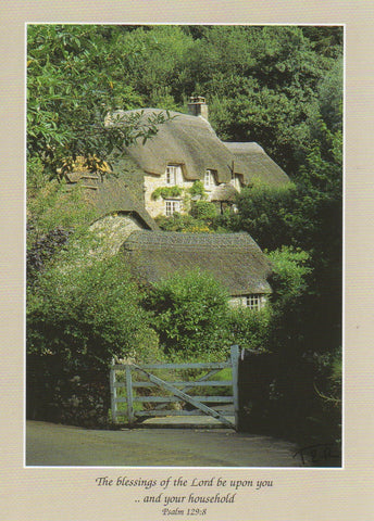 S034 - Country Cottages - Scripture Card - Rectangle