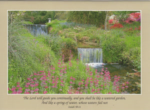S065 - Water Garden - Scripture Card - Rectangle